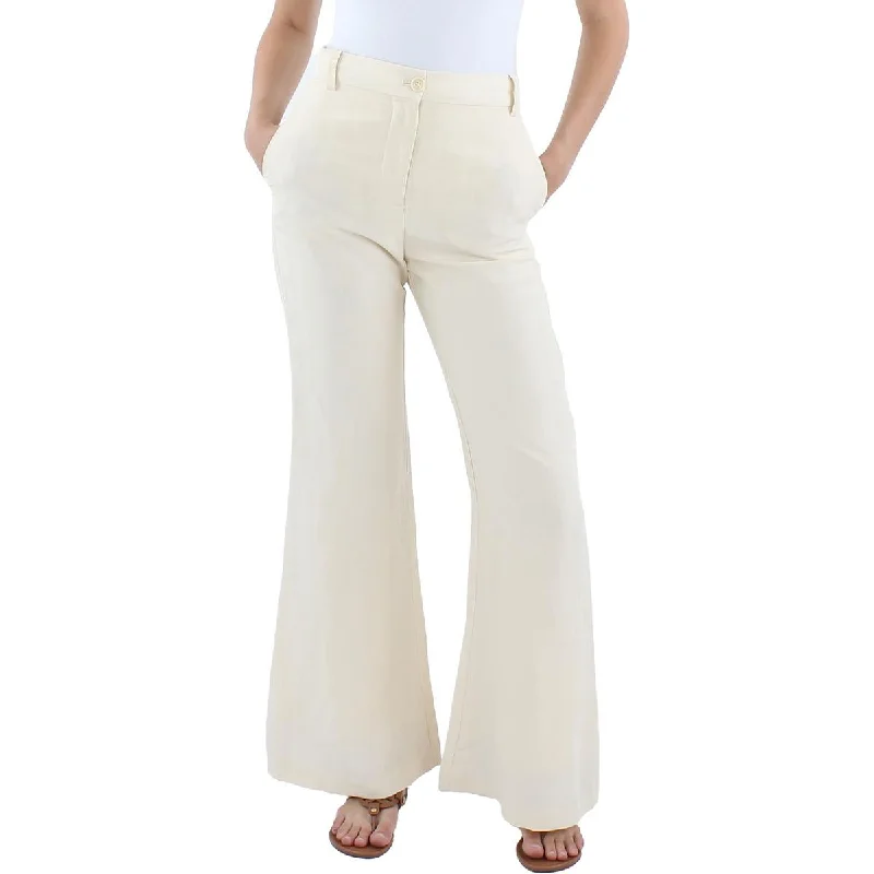 By Malene Birger Womens Carass Linen Flare Legs Wide Leg Pants