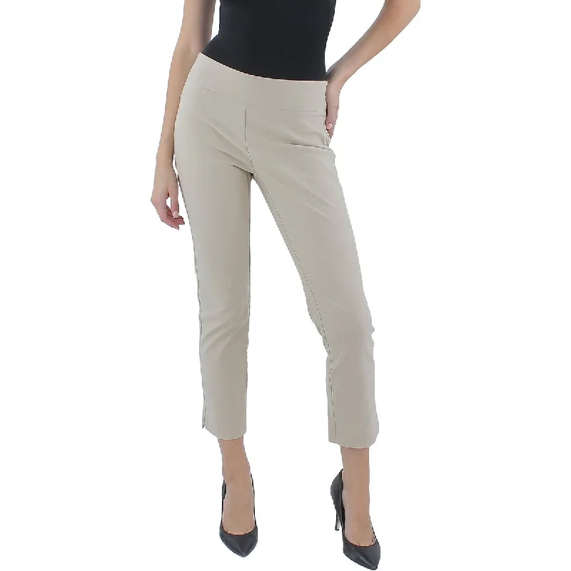 Charter Club Womens Petites Cambridge Mid-Rise Slim Leg Chino Pants