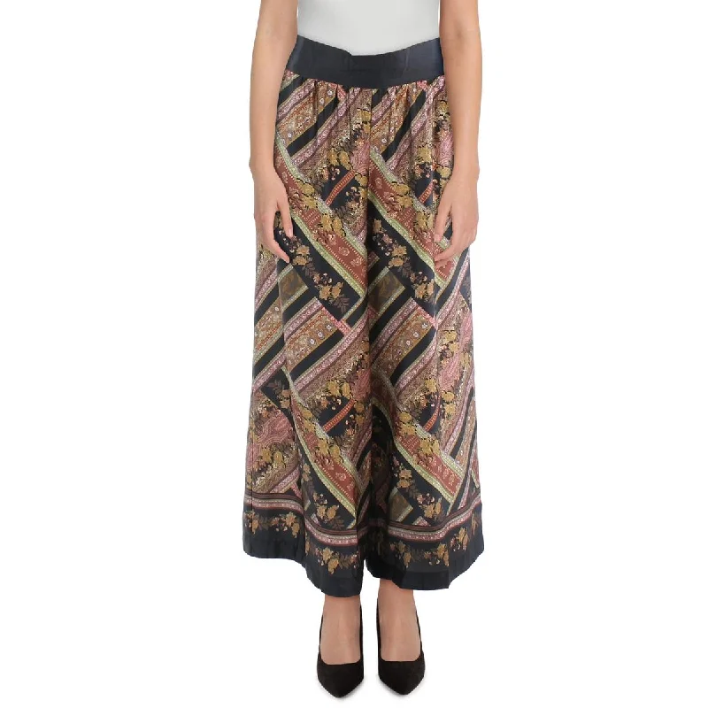 City Chic Womens Plus   Printed  Wide Leg Pants