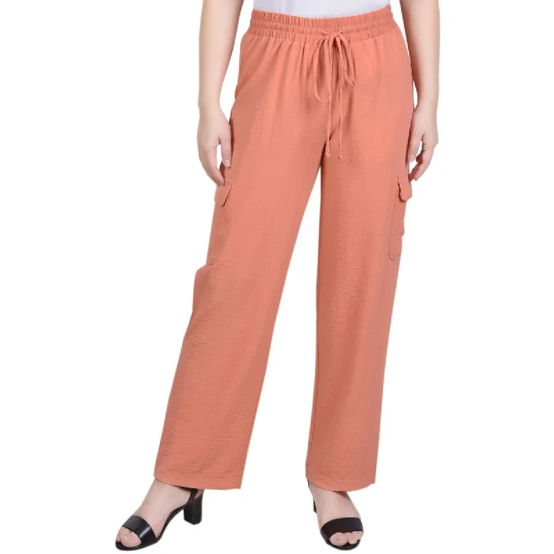 NY Collection Womens Petites Slub Utiliy Cargo Pants