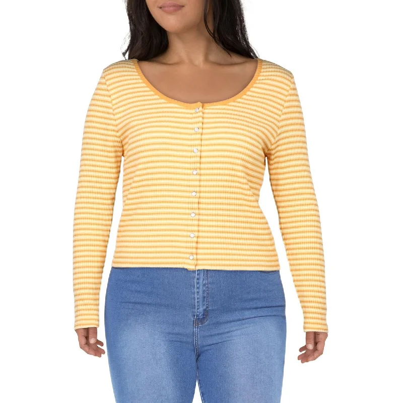 Levi's Womens Plus    Striped Snap Button Button-Up UV protection sweaters