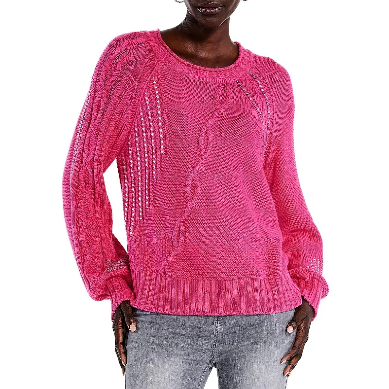 Nic + Zoe Womens Cable Knit Long Sleeve Pullover Sweater Thanksgiving sweaters