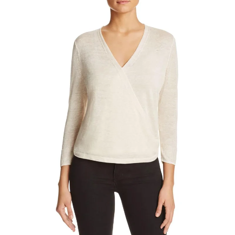 Nic + Zoe Womens Linen Drapey Cardigan Sweater Elegant sweaters