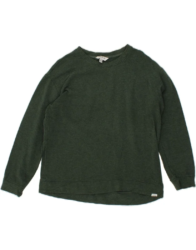 ORVIS Womens Sweatshirt Jumper UK 14 Medium Green Cotton Outdoor sweaters