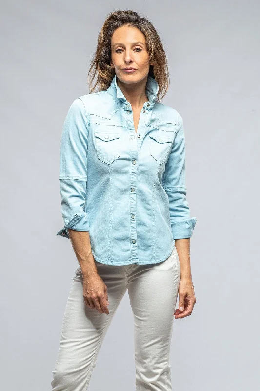 Sweetwater Denim Shirt In Washed Periwinkle Formal sweaters