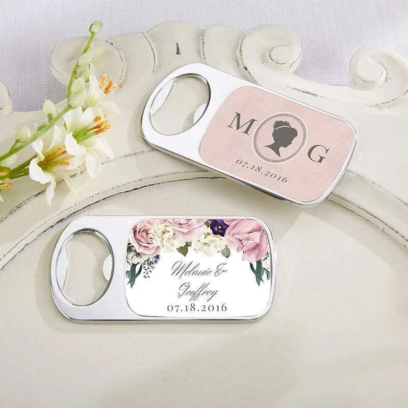 Personalized Silver Bottle Opener - English Garden(24 Pcs)