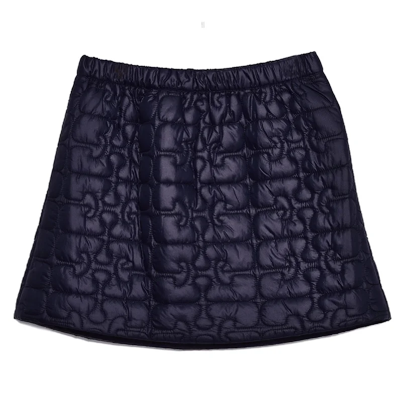 [GANNI]Shiny Quilt Mini Skirt/NAVY(F8384) Mini Skirt Trend