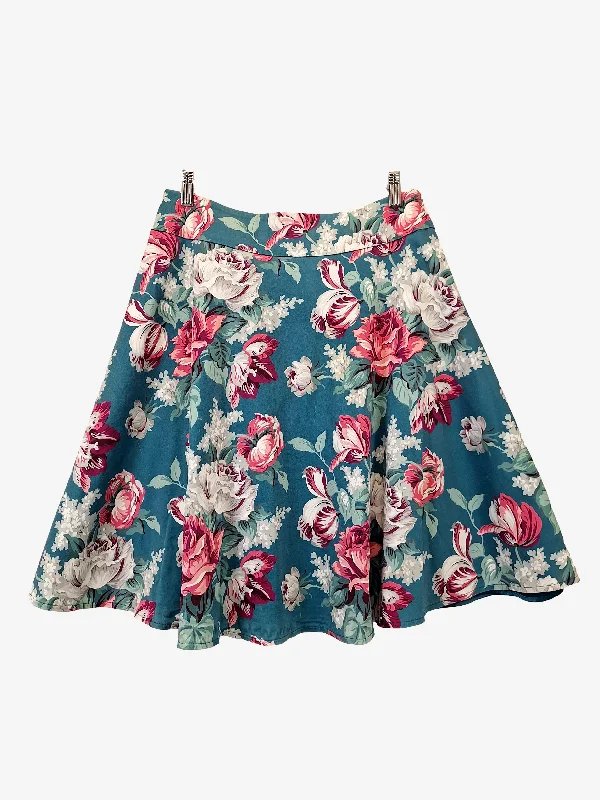 Review Staple A Line Blossom Mini Skirt Size 12 Tie Waist Mini Skirt