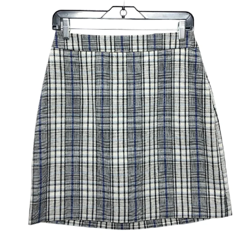 Skirt Mini & Short By Nine West Apparel In Plaid Pattern, Size: Xs Summer Denim Mini