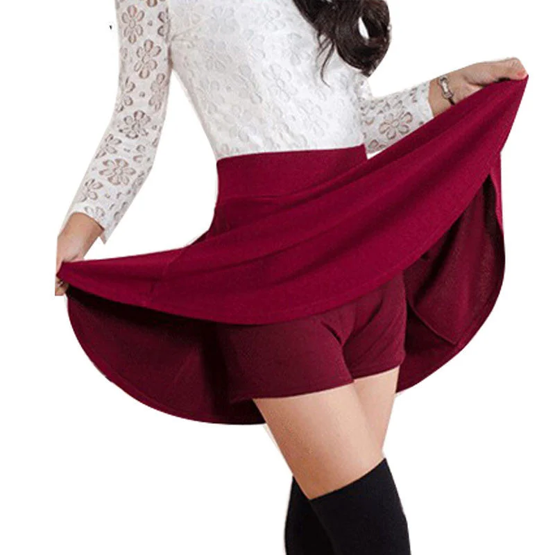 Skirts safty mini skirt women's spring summer high waist pleated short skirt Cozy Mini Skirt