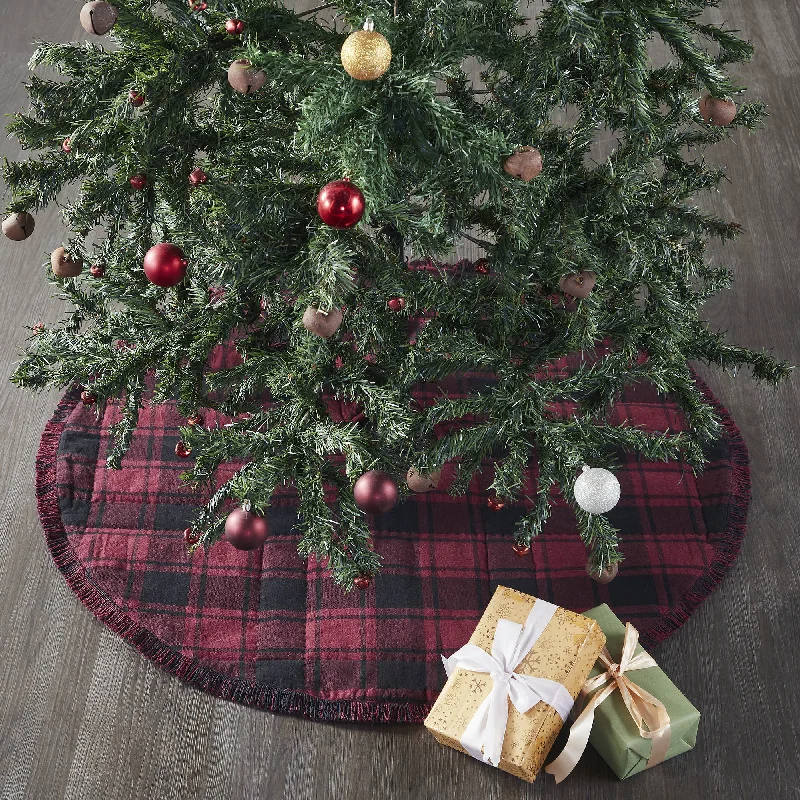 Cumberland Red Black Plaid Tree Skirt 36