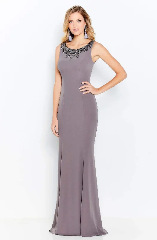 Cameron Blake - 120621 Embellished Scoop Trumpet Dress