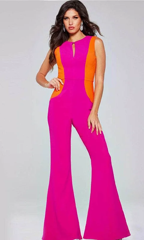 Jovani 42801 - Sleeveless Jewel Neck Jumpsuit