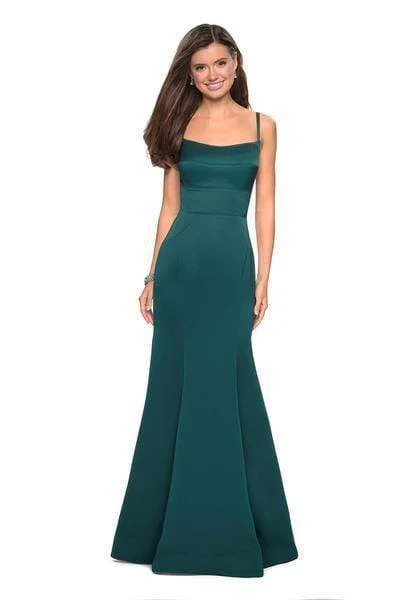 La Femme - 27524 Modified Scoop Jersey Trumpet Dress