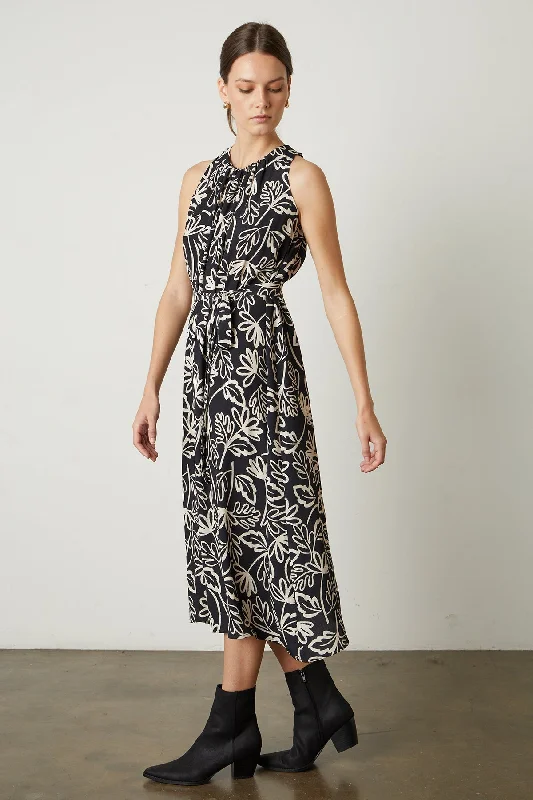 OPHELIA PRINTED CREPE DRESS