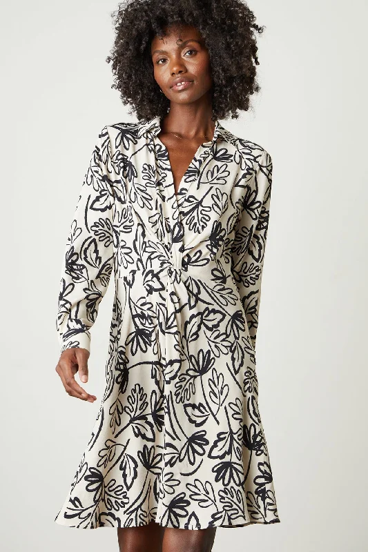 STEPHIE PRINTED CREPE DRESS