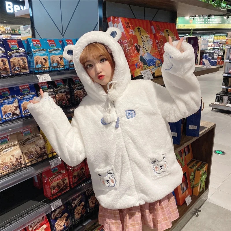 Cute bear ears hooded jacket YV43590