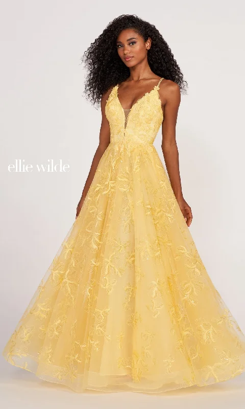 Tulle Embroidered A-Line Prom Dress by Ellie Wilde