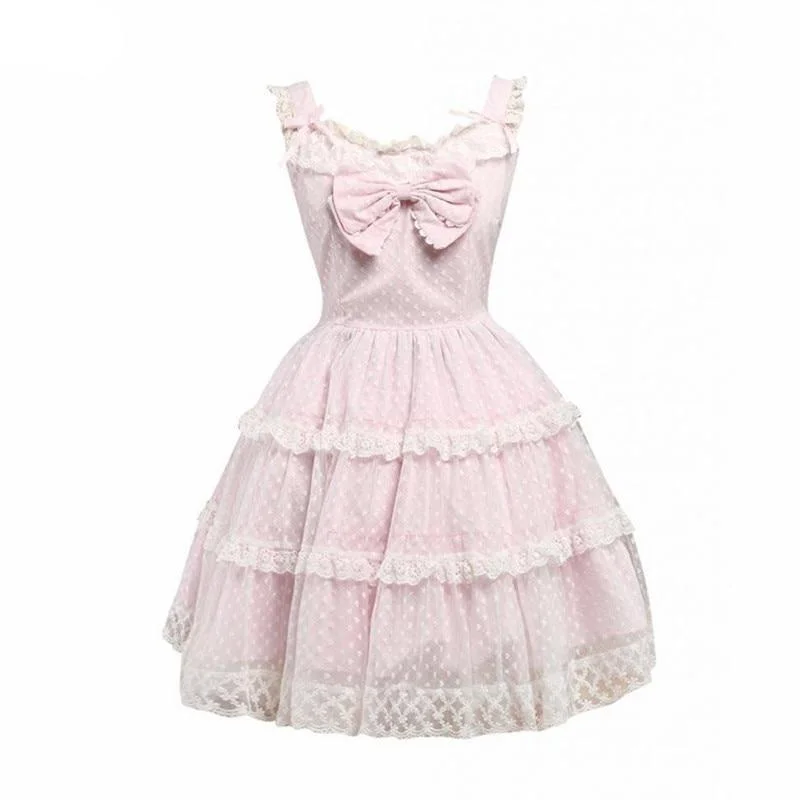 Lolita Dress "Pink Tulle & Bow"