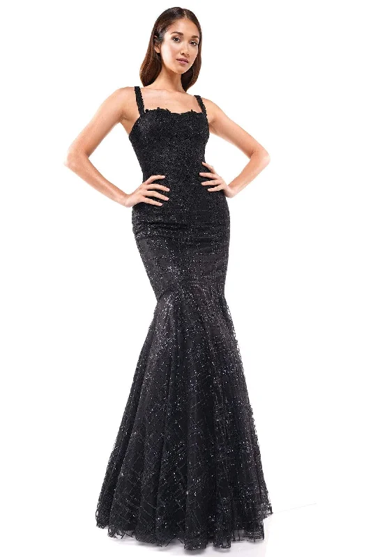 Glow Dress - G934 Sleeveless Sequined Fitted Trumpet Gown