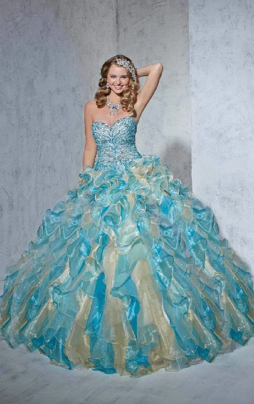 Tiffany Designs - 56251SC Strapless Sequin Tiered Ballgown