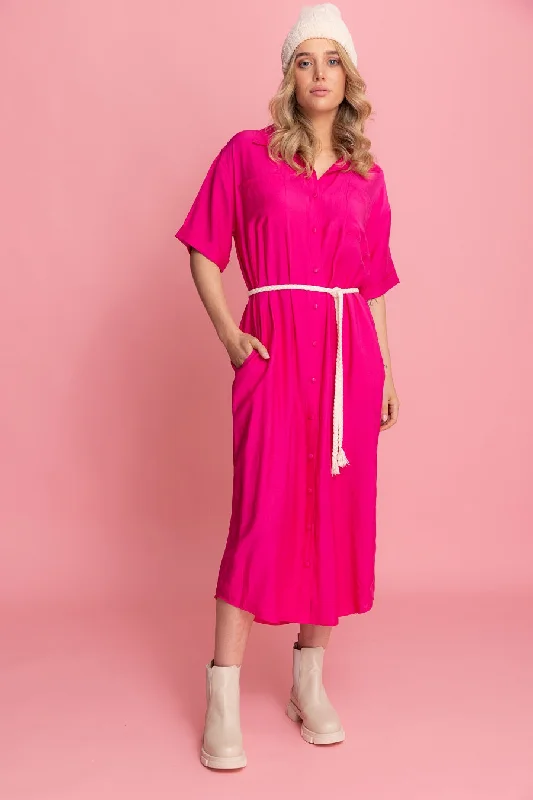 Angel Shirt Dress Viscose Pink