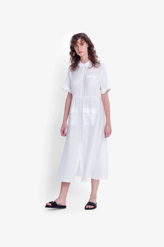 Elk Aissa Shirt Dress - White LUCKY LAST 8