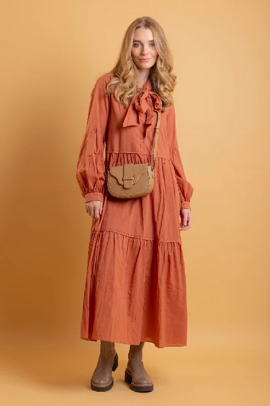 Imogen Shirt Dress Rust Cotton