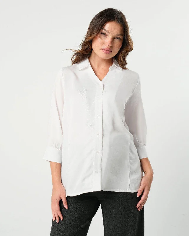 DOORBUSTER No-Gap Maternity Nursing Button Down Shirt (Regular & Petite)