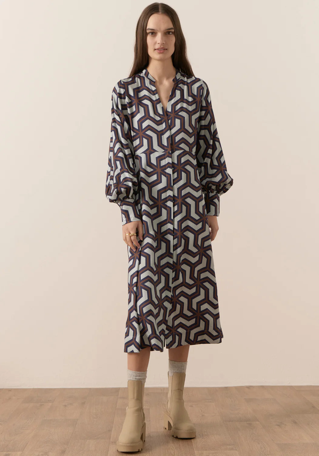 Pol Kendal Shirt Dress - Kendal Print