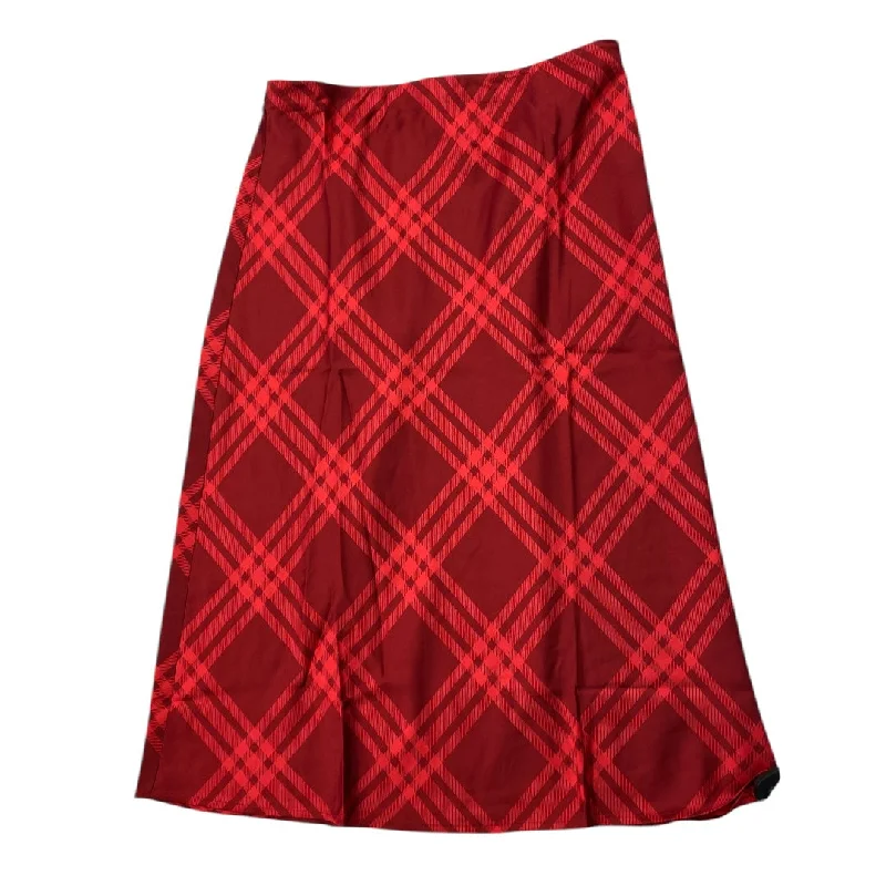 Skirt Midi By J. Crew In Red, Size: M