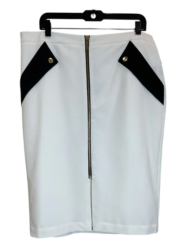 Skirt Midi By Worthington In White, Size: Xl